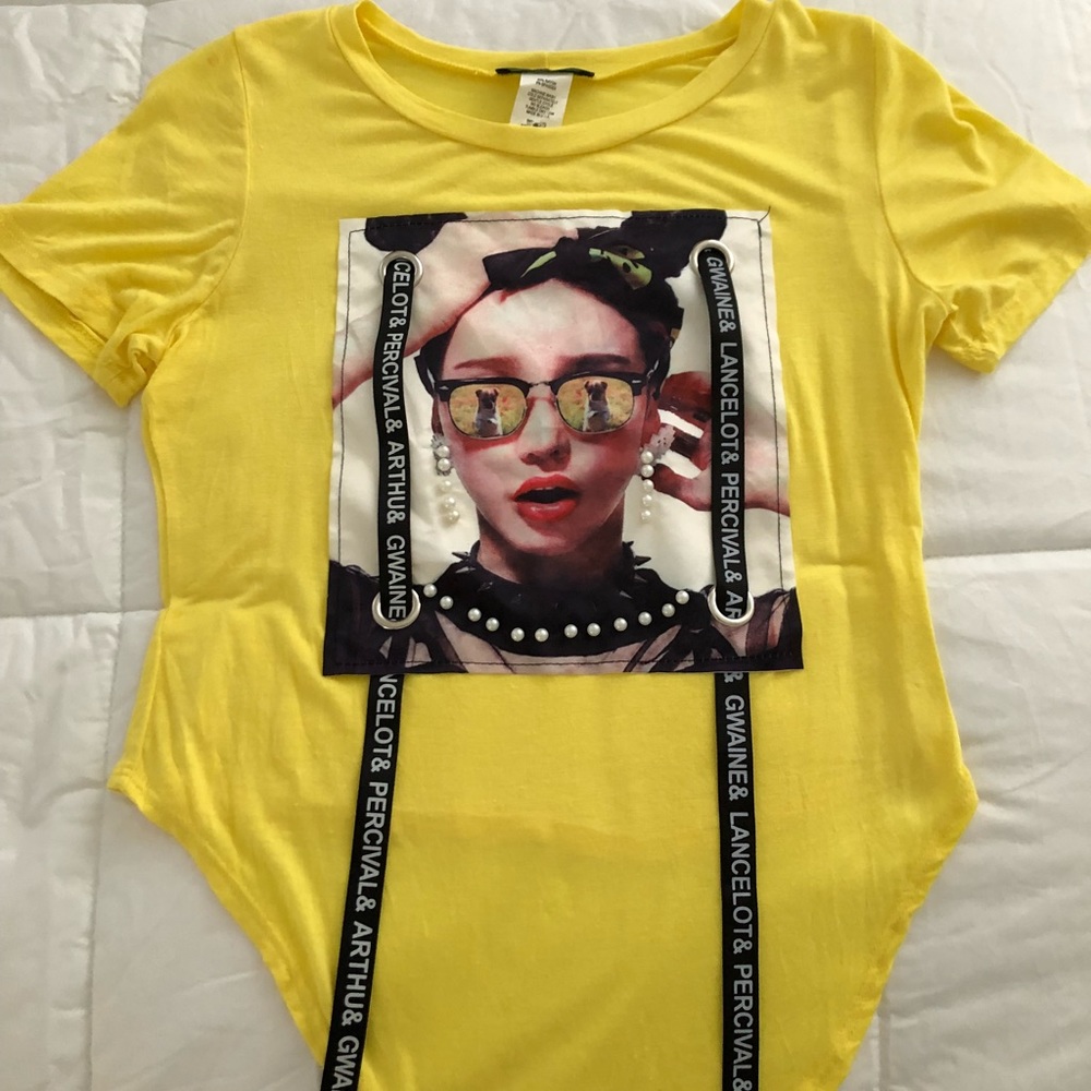 Funky yellow shirt